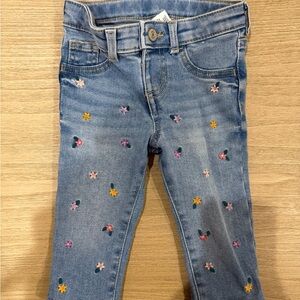 Jumping Beans Blue Jeans with Floral Embroidery